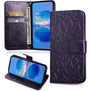 Kal-Coque Pour Huawei P Smart 2020, Protection Etui En Pu Cuir Portefeuille, Antichoc Housse À Rabat Compatible Avec Huawei P Smart 2020, Violet - Neuf