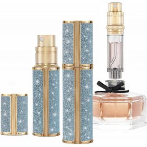 Sansh-Ae00bl Vaporisateur De Parfum Style Diamant Flacon De Parfum Rechargeable Portable Remplissage Par Le Bas 0.17oz Adapté Aux Voyages Anniversaire, 5ml(Bleu Pétillant) - Neuf