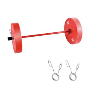 Barre D'halt&egrave;res De 120 Cm-Duoku-Compatible Avec Disques De 5 Cm-Equip&eacute;e De Poign&eacute;es Molet&eacute;es-Pour Exercices De Musculation - Neuf