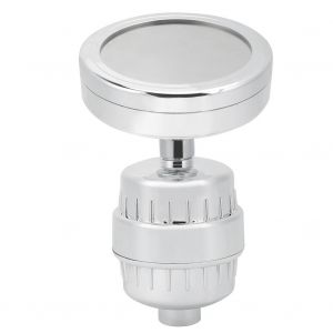 HJLIAN Filtre de douche de bain G1/2 po 15 etapes, purificateur d'eau de douche, filtration du chlore pour salle de bain a domicile, argent - Neuf