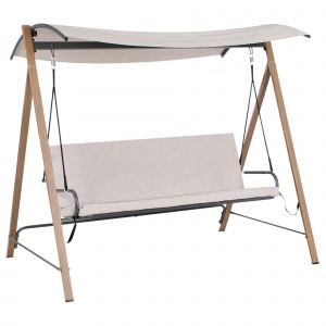 Balancelle De Jardin Bonagia Métal Beige - Neuf
