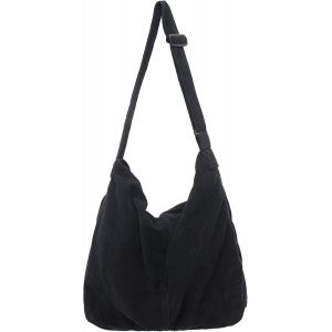 Sac bandoulière pour femme - Sac à main en velours côtelé - Sac fourre-tout décontracté pour l'école, le bureau, le travail, les voyages, les excursions et le shopping - Neuf