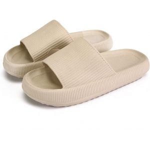 Maas-Cozislides Chaussures De Bain Originales Pour Femme, Homme Et Enfant - Super Douces - Antidérapantes - Pour L'été - Nuages - Plateforme - Tongs De Plage - Neuf
