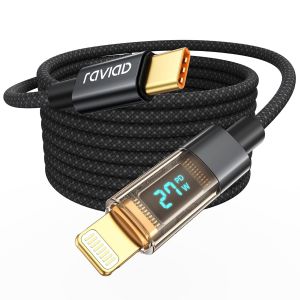 THEF-Câble USB C vers Lightning 3M [Certifié MFi] Câble USB C iPhone Chargeur Rapide Power Delivery Fil Lightning USB C pour iPhone 14 13 12 11 Pro Max Mini XR XS Max X 10 8 7 SE 2020, iPad -Noir - Neuf