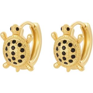Kal-Petites Boucles D'oreilles Cr&eacute;oles En Forme De Tortue Mignonne Pour Femme Piercing De Cartilage Tragus Plaqu&eacute; Or Petit Huggie Hoops Bijoux Hypoallerg&eacute;niques Cadeau De Vacances &Agrave; La Plage - Neuf