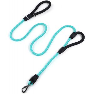 Shiliu-Lake Green Laisse Pour Chien De 2,1 M Avec Double Poignée Rembourrée, Mousqueton En Métal Verrouillable, Pinces En Silicone [ - Neuf