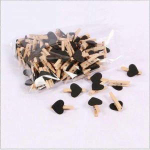 Pinces &Agrave; Linge En Bois En Forme De Coeur D Pour Papier Photo,Mini Pinces Pour Cartes Postales - Neuf