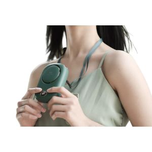 Ventilateur de cou mini-ventilateur de voyage rechargeable par USB avec vitesse r&eacute;glable et longue autonomie. - Neuf
