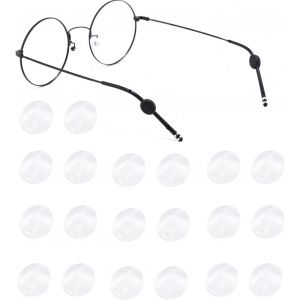 Lot De 10 Paires De Mini-Attaches Ronds En Silicone Transparent Pour Les Lunettes, Antidérapant, Pour Les Montures De Lunettes, Lunettes De Soleil, Lunettes De - Neuf