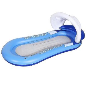 Lit flottant gonflable ultime avec parasol ¿ Fauteuil inclinable en PVC pour la détente au bord de la piscine, du lac et de la plage - Neuf