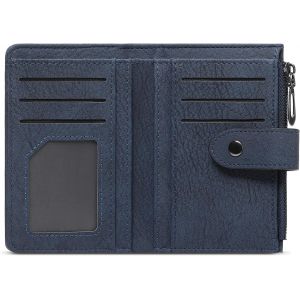 Petit Portefeuille Pour Femme Avec Blocage Rfid Et Fenêtre Pour Carte D'Identité En Cuir Synthétique Avec 12 Emplacements Pour Cartes - Neuf