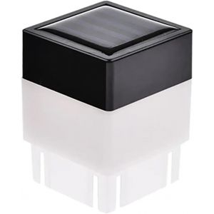 Lampadaire Solaire D'ext&eacute;rieur Moderne, 5 X 5 Cm, Lumi&egrave;re Led En Verre &Eacute;tanche Pour Surface Plane, Terrasse, D&eacute;coration De Jardin (Blanc) - Neuf