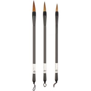 Chenquansarl-Lot De 3 Pinceaux De Calligraphie Chino - 3 Tailles - Pinceau D'&eacute;criture Traditionnel Sumi - Pinceau De Peinture - Pinceau Kanji Pour D&eacute;butants - Neuf