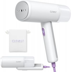MEVRONISSHOP-D&eacute;froisseur Vapeur &iquest; D&eacute;froisseur &agrave; Main Portable et Pliable 1000 W avec R&eacute;servoir de 130 ml, Chauffe Rapide en 30 Secondes, Brosse Incluse&iquest;Id&eacute;al pour La Maison, Le Bureau, Le Voyage&iquest;Blan - Neuf