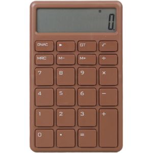 Calculatrice de Base,Mini Calculatrice de Poche de Style Rétro,Calculatrice de Bureau à Touches Claires pour Le Bureau,L'école,la Maison et Le Travail (Brun) - Neuf