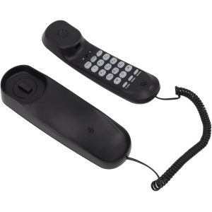 jum-Téléphone Mural,Téléphone Filaire Réglable Avec Son Clair,Téléphone Fixe Mural Pour La Maison,L'Hôtel Et Le Bureau(Black) - Neuf