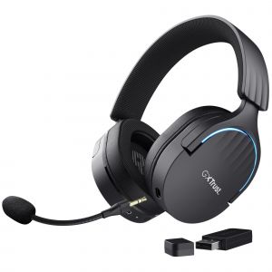 Trust Gaming Fayzo Casque Gaming sans Fil Bluetooth + 2.4 GHz, Son Surround 7.1, Batterie 22h, Casque Gamer RGB PC PS5 PS4 Switch - Neuf