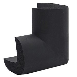 20 Rubber Corner Protectors - Baby Corner Protectors - Desk Corner Protectors - With Pre-Positioned Double-Sided Adhesive Tape (Black) - Neuf