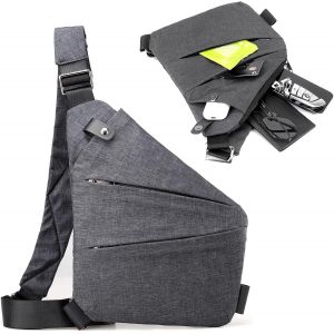 Sac &agrave; bandouli&egrave;re anti-vol,&eacute;tanche,pour homme et femme,avec de nombreuses poches,r&eacute;sistant aux rayures,pour les voyages,le sport et le travail - Neuf