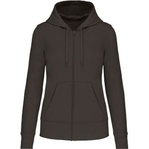 Sweat &Agrave; Capuche Zipp&eacute; &Eacute;coresponsable - Femme - K4031 - Gris Fonc&eacute; - Neuf