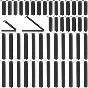 Kal-50 Pcs Pince Noires Sachet Alimentaire, Longueur 11/6cm Fermeture Sachet Alimentaire, Pince Fermeture Sachet Fermeture En Plastique Pour Les Biscuits Au Café Et Aux Noix - Neuf