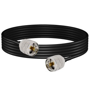 Câble UHF Male à UHF PL259 Mâle Câble Coaxial PL259 RG58 Câble Antenne CB Câble d'Extension PL259 Câble Faible Perte 2M/6,5ft pour Ham CB Radio,Antenne Analyzer,Dummy Load,SWR Meter - Neuf