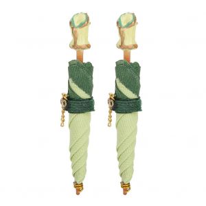 Lot de 2 mini-accessoires de decoration pour maison de poupee 1:12, accessoires de poche, parapluie vert exquis - Neuf