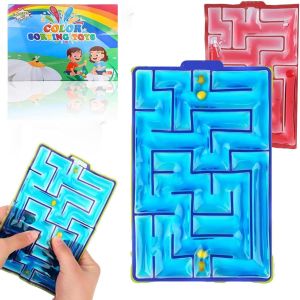 Mdy-Lot De 2 Jouets Sensoriels En Forme De Labyrinthe, Anti-Stress, Pour Enfants Et Adolescents, Rouge Et Bleu - Neuf