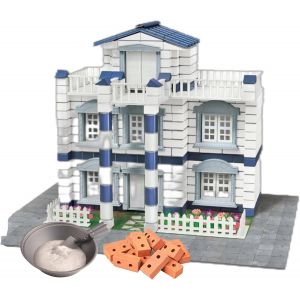 Mini Maison En Briques Diy Pour Enfants - Jouet Architecte Avec Mini Briques Et Ciment - Cadeau De Bricolage Cr&eacute;atif &Agrave; Construire Soi-M&ecirc;me Pour Gar&ccedil;ons Et Filles (Maison Blanche) - Neuf