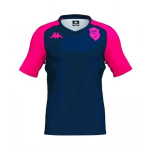 Maillot D&iquest;Entrainement Stade Fran&ccedil;ais Paris Kappa Marine Et Rose - Neuf