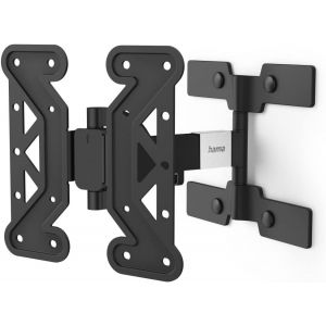 Support Mural Tv Fullmotion Pour Tv Écran Plat Entre 48 Cm Et 122 Cm (19"" À 48""), Pivotant Et Inc Ble, Jusqu'À 20 Kg De Charge Supportée, Vesa 200X200, 1 Bras, Noir - Neuf