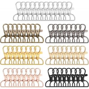 ERYI-Porte-Clés Rotatif 60 Pièces Mousqueton Porte Clé Métal D Fermoir Porte-Clés Clip Pour Bijoux, Sac À Main, Sac À Bandoulière, Clés, Accessoires De Bricolage, 20Mm De Largeur Intérieure - Neuf