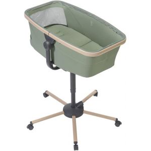 Max Alba Berceau Bébé 3 En 1, Lit Bébé, Transat Bébé Inclinable Et Chaise Haute Bébé, Tissus 100% Recyclés, Naissance À 3 Ans (15 Kg), Compatible Avec Kit Repas Alba, Beyond Green - Neuf
