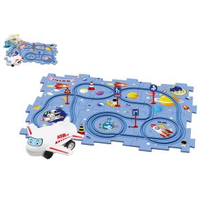 Circuit de voiture &eacute;lectrique &agrave; monter soi-m&ecirc;me (13 pi&egrave;ces) pour enfants &agrave; partir de 3 ans - Neuf