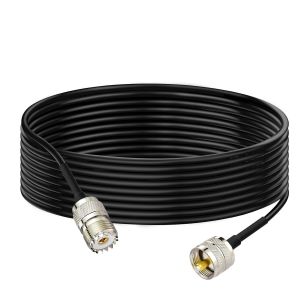 C&acirc;ble Coaxial RG58 UHF PL-259 M&acirc;le &agrave; UHF SO-239 Femelle 3m C&acirc;ble Extension pour Voiture SUV Camion Radio CB VHF UHF Talkie Walkie Radioamateurr Puissance Amplificateur de Compteur SWR - Neuf