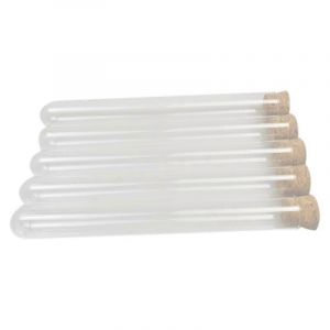 50Pcs 20X150Mm 30Ml Tube à essai en plastique avec liège,transparent - Neuf
