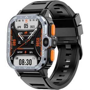 Montre intelligente 4G avec GPS 2Go + 16Go/4Go + 64Go Écran carré 2.03'' homme Smartwatch Double caméra Android 8.1 WiFi Maps Chat vidéo Étanche IP67 Tracker d'activité fitness (noir, 4+64GB) - Neuf