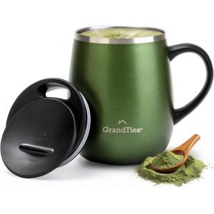 Tianyi-Tasse À Café Isotherme Avec Poignée ¿ Couvercle Coulissant Anti-Éclaboussures ¿ Tasse Isotherme De 473,6 G Avec Double Paroi Sous Vide En Acier Inoxydable Pour Garder Les Boissons Chaudes Et - Neuf