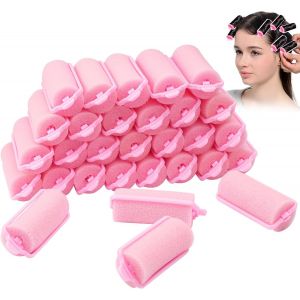 30 Pièces Bigoudis Cheveux Mousse, Bigoudis Éponge 25mm, Bigoudi De Coiffure De Sommeil Sans Danger Pour Les Cheveux, Rouleaux Cheveux Bigoudi Mousse Pour Les Femmes Et Les Enfants Coiffure Diy - Neuf