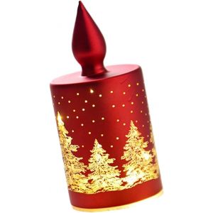 No&euml;l Lampe De Table, Imperm&eacute;able &Agrave; L'eau Rouge Bougie Lumi&egrave;re De Nuit, D&eacute;coration De No&euml;l, En Verre De La Lampe, D&eacute;coration De No&euml;l Pour Int&eacute;rieur Ext&eacute;rieur - Neuf