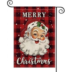 Neige de No&euml;l de Jardin Pavillon 30 * 45cm Vertical Double Face Rouge d'Hiver Ferme &agrave; Cour D&eacute;coration Ext&eacute;rieure&iquest;2&iquest; - Neuf