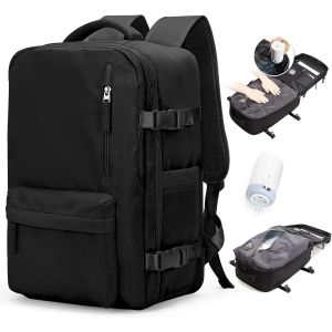 acdsgd-Sac &agrave; dos Sous Vide Avec Pompe Ryanair 40x20x25 Sac &agrave; main Extensible Sac &agrave; Vide de Compression Portable Sac &agrave; dos de Voyage &eacute;tanche avec syst&egrave;me de compression scell&eacute; - Neuf