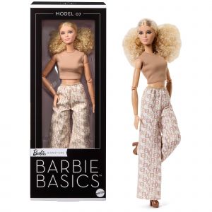 Barbie Signature Barbie-Poup&eacute;e Barbie Basics Mod&egrave;le 07-cheveux blonds et pantalon blanc - Neuf