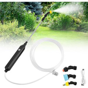 CHECARZHN--NO1-Pulvérisateur Électrique Pour Plantes - Pulvérisateur De Jardin Électrique - Pulvérisateur À Pression Sans Fil Avec Tuyau De 5 M - Rechargeable Et Portable - Pour Jardin, Pelouse, Cour - Neuf