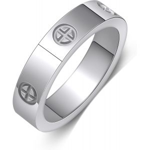 Trahoo-Bagues D'amour,Bagues En Acier Inoxydable Bagues De Couple Anneaux De Promesse Bagues D'amitié Anneaux De Croix Pour Hommes Bijoux Pour Femmes Et Jeunes Filles - Neuf