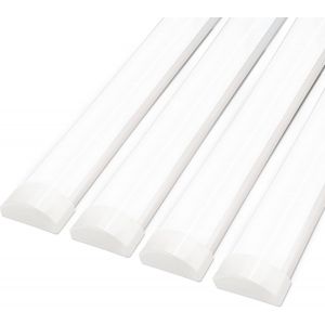 Lot De 4 Neon Led 120cm, Reglette Led 6500k, Tube Led Pour Garage, Entrepôt, Parking, Bureau, Atelier, Éclairage De Cuisine - Neuf