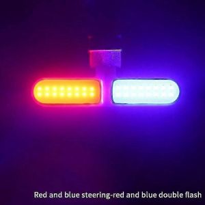 Nouveau Coeur Forme Led Vélo Lumière Usb Rechargeable Vélo Feu Arrière Étanche Vtt - Neuf