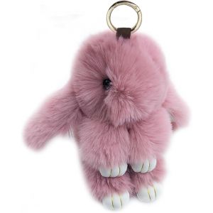 KAL-Mignon Grand. Lapin En Peluche Porte-Clés Lapin En Peluche 7 Pouces Porte-Clés Pom Poms Pendentif Sac À Main Clé De Voiture Décoration - Neuf
