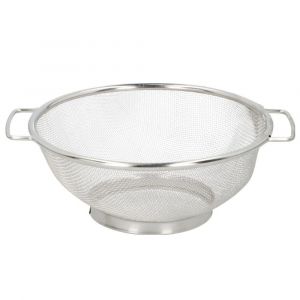 Alpina Passoire Inox Maille Fine &Oslash;20x25x8 Cm &iquest; Passoire Fine Inox Avec Poign&eacute;es &iquest; Petite Passoire Inox Pour Cuisine &iquest; L&eacute;gumes, P&acirc;tes Ou Riz &iquest; Acier Inoxydable - Neuf