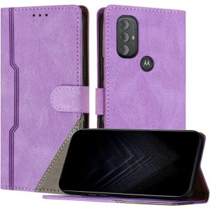 KAL-&Eacute;tui Pour Motorola Moto G Stylus 5G 2022, Housse En Cuir Pu Avec [Protection Antichoc Tpu] [Fonction Support] [Porte-Cartes ] Antichoc Magn&eacute;tique Coque Pour Moto G Stylus 5G 2022 - Violet - Neuf